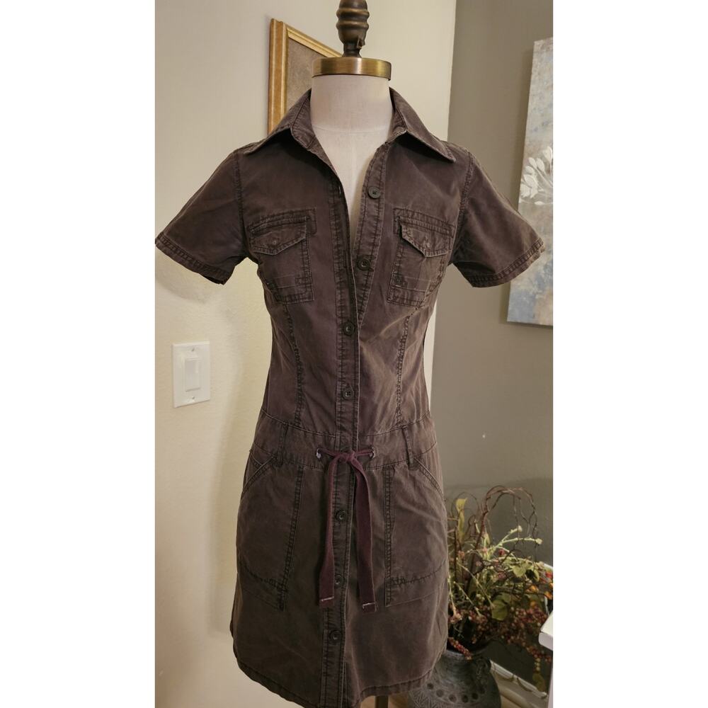 L.O.G.G. Vintage Cargo Dress Y2K Brown Sz EUR 34 US Small EUC